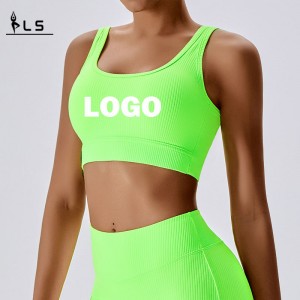SC10167 Big Breath Women Yoga Shorts Girl China Seamless Padded Sport Fitness Workout Gym Sports Bra